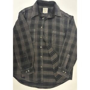 Consensus Men's Rugged Flannel Shirt Size L Brushed Cotton Plaid Button Down
